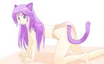  animal_ears bad_anatomy cat_ears happiness! male_focus otoko_no_ko purple_eyes purple_hair solo watarase_jun yurihi_koi 