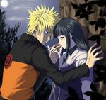  1girl against_wall blonde_hair couple duplicate hetero holding_hands hyuuga_hinata keroyon-jima long_sleeves naruto naruto_(series) naruto_shippuuden orange_shirt shirt uzumaki_naruto 