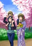  cherry_blossoms fujino_shizuru if_they_mated ips_cells japanese_clothes kimono kuga_natsuki long_sleeves mother_and_daughter multiple_girls mura_(kiyohime) my-hime 