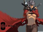  breasts dante_(devil_may_cry) devil_may_cry ebony_&amp;_ivory genderswap genderswap_(mtf) gun large_breasts nekkeau no_bra rebellion_(sword) third-party_edit underboob weapon 