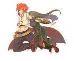  1girl blue_eyes brown_hair green_eyes long_hair long_sleeves luke_fon_fabre moidon red_hair tabard tales_of_(series) tales_of_the_abyss tear_grants 