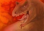  abelisaurid blood carnotaurus dinosaur fire horn invalid_tag open_mouth reptile scalie scar sunbull teeth theropod tongue 