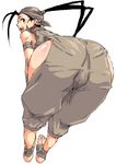  artist_request ass bare_hips bent_over black_hair hair_pulled_back hip_vent ibuki_(street_fighter) long_hair looking_back lowres ninja ponytail smile solo street_fighter street_fighter_iii_(series) 