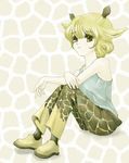  1girl animal_ears artist_request copyright_request giraffe personification photoshop_(medium) sitting solo source_request 
