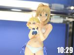  artoria_pendragon_(all) bikini blonde_hair chibi clock clockshow dual_persona fate/stay_night fate_(series) figure lowres nendoroid photo saber swimsuit wonder_festival 