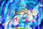  artist_request blue_background dark_magician_girl duel_monster long_sleeves pentacle solo yuu-gi-ou yuu-gi-ou_duel_monsters 