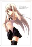  detached_sleeves duplicate fate/stay_night fate_(series) highres illyasviel_von_einzbern long_hair miniskirt red_eyes shingo_(missing_link) skirt solo thighhighs white_hair zettai_ryouiki 