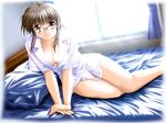  artist_request bed bottomless comic_party glasses makimura_minami solo 