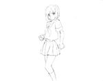  animated animated_gif copyright_request greyscale kicking monochrome panties pantyshot pantyshot_(kicking) school_uniform sketch skirt solo spinning takeda_hiromitsu underwear 