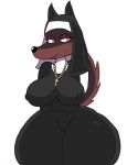  big_breasts breasts canid canine canis christian_symbol christianity crackalacking doberman domestic_dog female jewelry laverne_(sssonic2) mammal necklace nipple_outline nun religion thick_thighs wide_hips yellow_eyes 