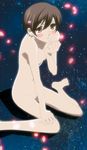  androgynous artist_request brown_eyes brown_hair fujioka_haruhi nude ouran_high_school_host_club short_hair solo stitched third-party_edit 