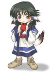  ainu_clothes animal_ears artist_request aruruw chibi dog_ears hair_tubes long_sleeves solo utawareru_mono 