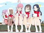  ahoge amano_kazumi dark_skin gainaxtop lal'c_mellk_mal leotard multiple_girls nono_(top_wo_nerae_2!) okama pink_leotard takaya_noriko top_wo_nerae! top_wo_nerae_2! tycho_science 