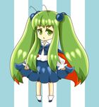  2118 alternate_hairstyle antennae bad_id bad_pixiv_id cape green_eyes green_hair long_hair solo touhou twintails wriggle_nightbug 