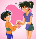  gradient gradient_background highres higurashi_sota inuyasha kohaku_(inuyasha) male_focus multiple_boys takenokoya valentine yaoi 