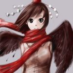  bad_id bad_pixiv_id expressionless goichi hat looking_at_viewer scarf shameimaru_aya solo touhou wings 