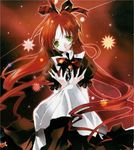  aquarian_age asagi_sakura green_eyes long_hair long_sleeves red_hair resizing_artifacts solo 