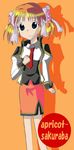  apricot_sakuraba bad_anatomy galaxy_angel galaxy_angel_rune orange_hair short_twintails solo twintails uniform 