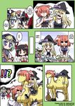  +++ 4girls bangs black_hair blonde_hair blue_eyes bow breasts broom brown_eyes catmel comic detached_sleeves facial_hair green_hair hair_bobbles hair_bow hair_ornament hakurei_reimu hat hat_bow herada_mitsuru kirisame_marisa long_hair multiple_girls mustache onozuka_komachi open_mouth puffy_short_sleeves puffy_sleeves red_eyes red_hair red_ribbon ribbon ribbon-trimmed_sleeves ribbon_trim rod_of_remorse scythe shiki_eiki short_hair short_sleeves smile touhou translated what 