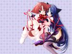  animal_ears cat_ears dog_ears dog_tail hinata_(pure_pure) multiple_girls pure_pure red_hair ribbon sakurazawa_izumi short_hair socks tail thighhighs tobari_(pure_pure) 