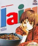  abe_yoshitoshi brown_eyes brown_hair cereal hair_ornament hairclip hand_on_own_cheek hand_on_own_face iwakura_lain lowres pun serial_experiments_lain short_hair solo third-party_edit watch wristwatch 
