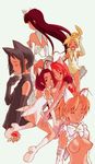  ahoge animal_ears antenna_hair aoyama_motoko artist_request ass bindi black_hair blonde_hair blush_stickers bob_cut breasts breasts_outside brown_hair cat_ears dark_skin elbow_gloves everyone gloves jpeg_artifacts kemonomimi_mode konno_mitsune love_hina maehara_shinobu multiple_girls narusegawa_naru nipples no_panties nude_filter one_eye_closed otohime_mutsumi platform_footwear platform_heels pussy red_hair small_breasts tama_(love_hina) thighhighs third-party_edit topless white_background white_hair 