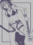  bra electric_guitar greyscale guitar instrument katsh lingerie lowres monochrome naruto naruto_(series) solo stratocaster tayuya underwear 