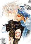  2boys bad_anatomy glasses haseo_(.hack//) lowres male_focus multiple_boys necking ovan_(.hack//) yaoi 