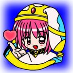  .hack//tasogare_no_udewa_densetsu 1girl artist_request hat heart mireille_(.hack//) pink_eyes pink_hair short_hair solo 