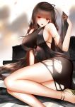  ass cleavage dress dsr-50_(girls_frontline) girls_frontline heels higandgk no_bra see_through torn_clothes 