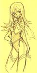  anubituf monochrome nishida_asako simoun sketch solo yellow 