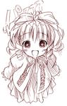  hina_ichigo kantoku long_sleeves monochrome red rozen_maiden sketch solo 