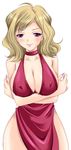  breasts cleavage dress large_breasts nipples original sakura_hanatsumi solo 