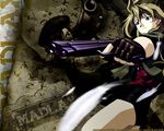  artist_request feathers gun handgun holding holding_gun holding_weapon limedla_jorg madlax madlax_(character) multiple_girls pistol sig_sauer sig_sauer_p210 weapon 