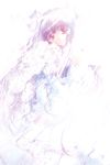  bride carnelian dress game_cg highres kao_no_nai_tsuki kuraki_suzuna long_sleeves smile solo wedding_dress 