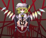  bdsm belt bococho bondage bound chain collar flandre_scarlet solo thighhighs touhou wings 