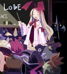  chalkboard disgaea duplicate flonne flonne_(fallen_angel) harada_takehito leotard makai_senki_disgaea prinny watermark 