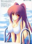  breasts highres kousaka_tamaki large_breasts red_hair solo swimsuit to_heart_2 zinno 