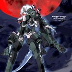  aircraft airplane blue_eyes boots bottomless breasts f-4_phantom_ii full_moon jet large_breasts long_hair mecha_musume military moon original panties red_moon solo sword thighhighs underwear weapon white_hair white_panties yonezuka_ryou 