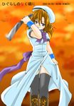  boots hatchet higurashi_no_naku_koro_ni minazoi_kuina nose_hatchet ryuuguu_rena solo thighhighs 