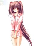  airi_(quilt) carnelian hair_ornament long_hair long_sleeves quilt_(game) shirt_tug solo two_side_up very_long_hair 