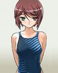  artist_request brown_hair competition_swimsuit heterochromia one-piece_swimsuit rozen_maiden short_hair solo souseiseki swimsuit 