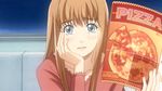  food honey_and_clover long_sleeves pizza screencap solo yamada_ayumi 
