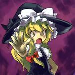  blonde_hair bow hair_bow hat hat_bow hirosato kirisame_marisa lowres solo stop touhou white_bow witch_hat yellow_eyes 