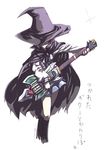 cape guitar hat instrument kita_high_school_uniform long_sleeves nagato_yuki school_uniform serafuku solo suzumiya_haruhi_no_yuuutsu tokyo_(great_akuta) witch_hat 