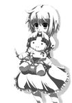  asakura_ryouko character_doll child doll greyscale knife long_sleeves monochrome nagato_yuki solo suzumiya_haruhi_no_yuuutsu tokyo_(great_akuta) 