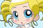  artist_request blonde_hair blue_eyes face goutokuji_miyako looking_at_viewer open_mouth powerpuff_girls_z rolling_bubbles solo 