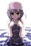  black_school_swimsuit nagato_yuki one-piece_swimsuit school_swimsuit solo suzumiya_haruhi_no_yuuutsu swim_cap swimsuit tokyo_(great_akuta) 