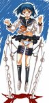  blue_panties blue_sailor_collar bob_cut busou_renkin long_sleeves mikage_nao panties sailor_collar solo striped striped_panties tsumura_tokiko underwear valkyrie_skirt 