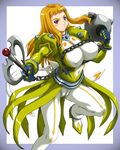  armor blonde_hair breasts cameltoe chain covered_nipples gegera haruka_armitage highres huge_breasts long_hair my-otome solo weapon 